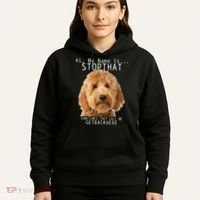 Goldendoodle Hi My Name Is Stop That Funny Dog Doodle Mom Hoodie thumb 5