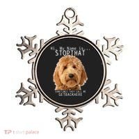 Goldendoodle Hi My Name Is Stop That Funny Dog Doodle Mom Ornament thumb 0