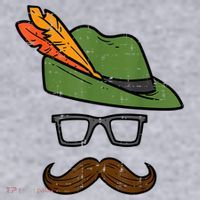 German Hat Mustache Costume Bavarian Oktoberfest Women's Sweatshirt thumb 2