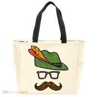 German Hat Mustache Costume Bavarian Oktoberfest Tote Bag thumb 0