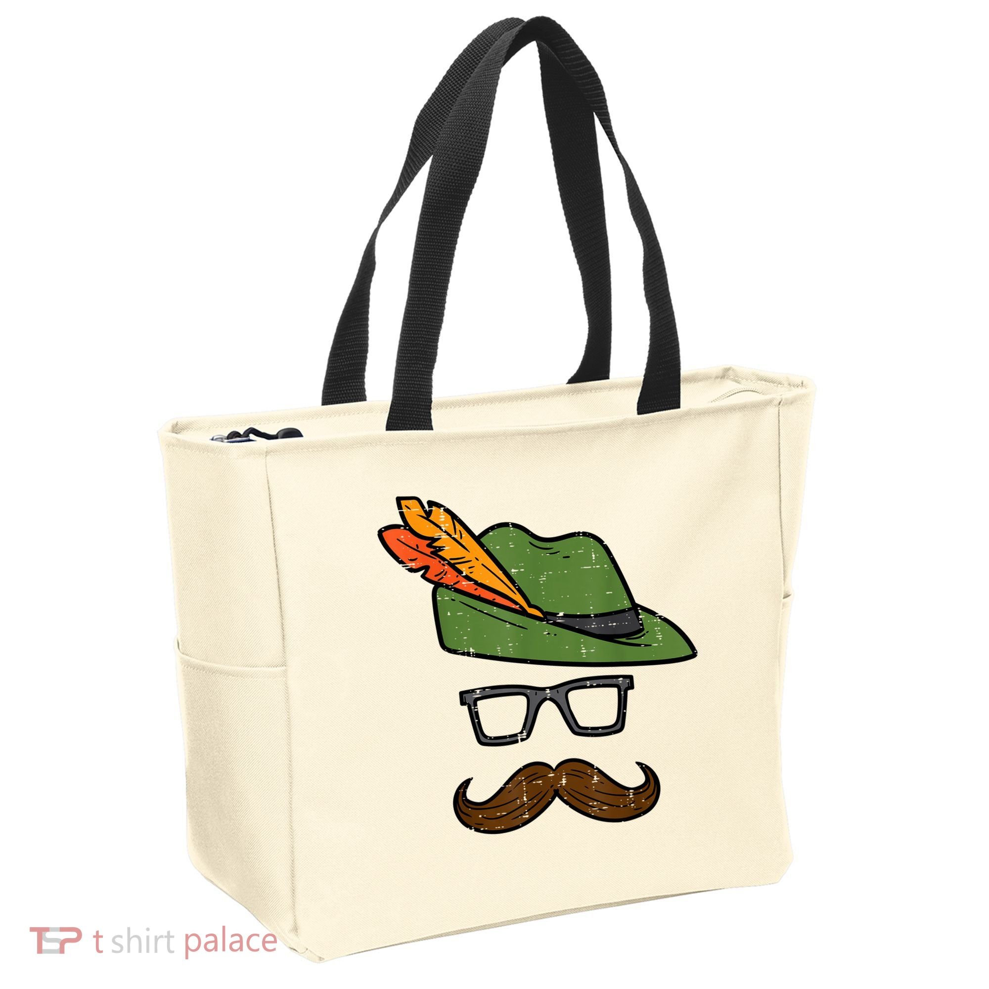 German Hat Mustache Costume Bavarian Oktoberfest Tote Bag