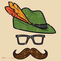 German Hat Mustache Costume Bavarian Oktoberfest Tote Bag thumb 4