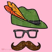 German Hat Mustache Costume Bavarian Oktoberfest Coaster thumb 2