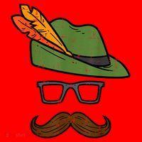 German Hat Mustache Costume Bavarian Oktoberfest Santa Hat thumb 1