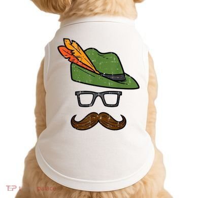 German Hat Mustache Costume Bavarian Oktoberfest Doggie Tank
