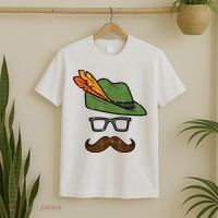 German Hat Mustache Costume Bavarian Oktoberfest T-Shirt thumb 2