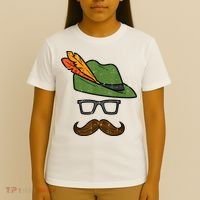 German Hat Mustache Costume Bavarian Oktoberfest T-Shirt thumb 4