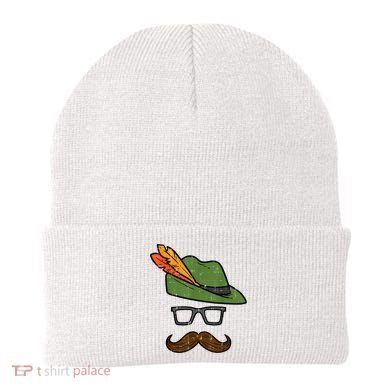 German Hat Mustache Costume Bavarian Oktoberfest Beanie