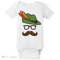 German Hat Mustache Costume Bavarian Oktoberfest Baby Bodysuit thumb 0