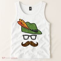 German Hat Mustache Costume Bavarian Oktoberfest Tank Top thumb 2