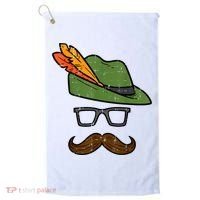 German Hat Mustache Costume Bavarian Oktoberfest Golf Towel thumb 0