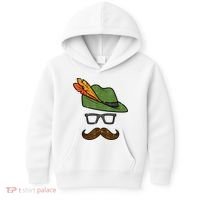 German Hat Mustache Costume Bavarian Oktoberfest Kids Hoodie thumb 0