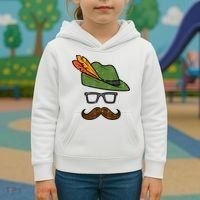 German Hat Mustache Costume Bavarian Oktoberfest Kids Hoodie thumb 3