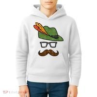 German Hat Mustache Costume Bavarian Oktoberfest Kids Hoodie thumb 4
