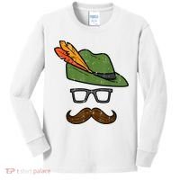 German Hat Mustache Costume Bavarian Oktoberfest Kids Long Sleeve Shirt thumb 0