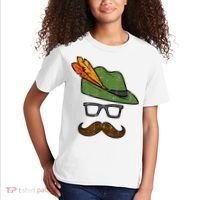 German Hat Mustache Costume Bavarian Oktoberfest Kids T-Shirt thumb 2