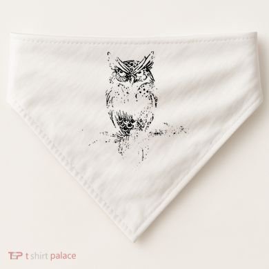 Great Horned Owl Distressed Design USA-Made Doggie Bandana