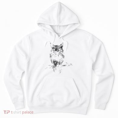 Great Horned Owl Distressed Design Hoodie