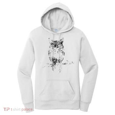 Great Horned Owl Distressed Design Women's Hoodie