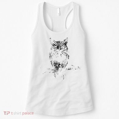 Great Horned Owl Distressed Design Women's Tank Top