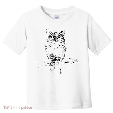 Great Horned Owl Distressed Design Toddler T-Shirt