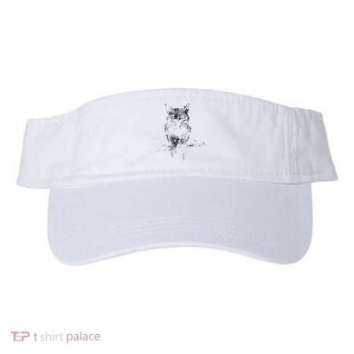 Great Horned Owl Distressed Design Visor