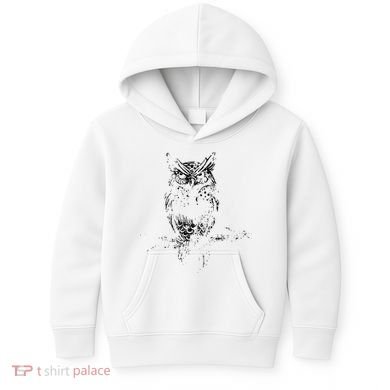 Great Horned Owl Distressed Design Kids Hoodie