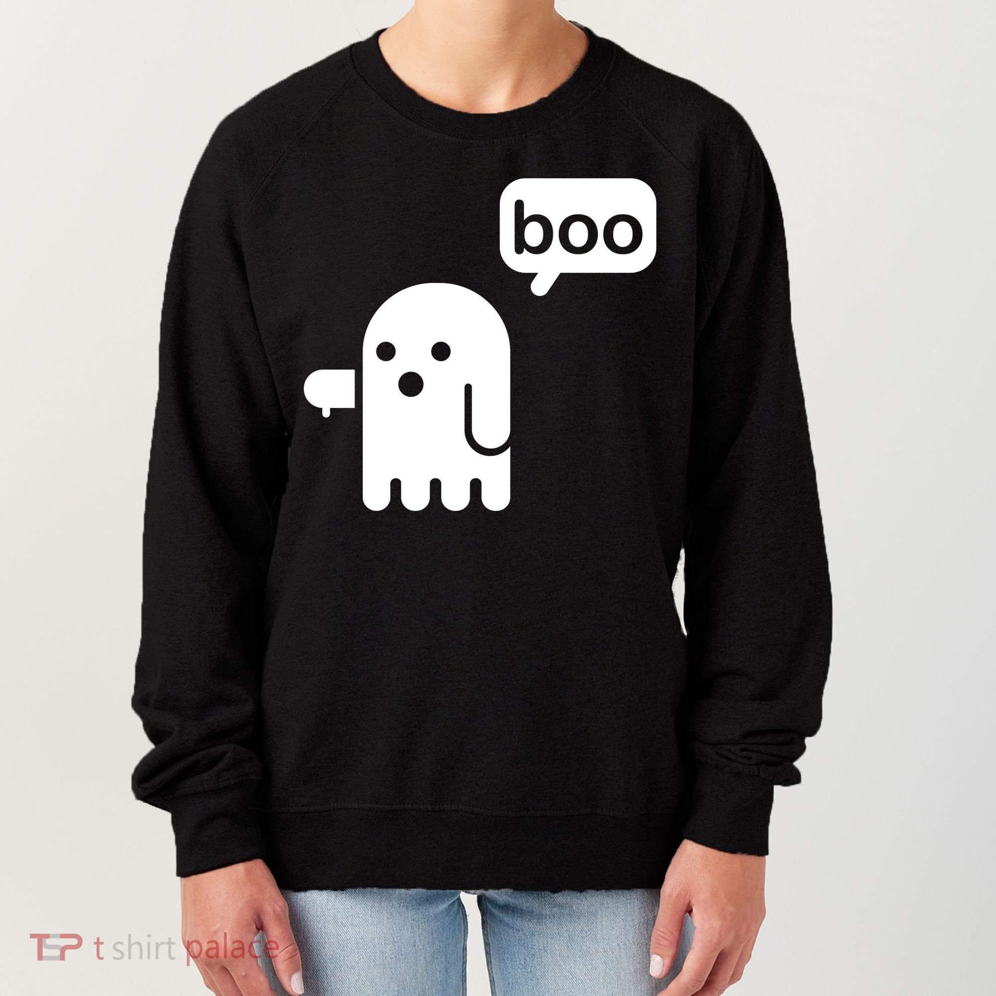 Ghost Boo Thumbs Down Women's Sweatshirt