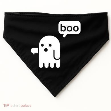 Ghost Boo Thumbs Down USA-Made Doggie Bandana