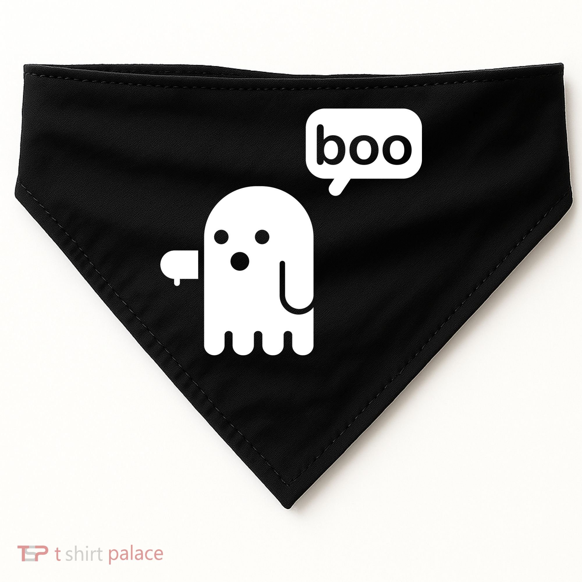 Ghost Boo Thumbs Down USA-Made Doggie Bandana