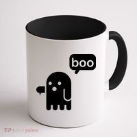 Ghost Boo Thumbs Down Coffee Mug thumb 1
