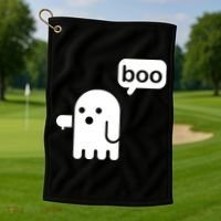 Ghost Boo Thumbs Down Golf Towel thumb 1
