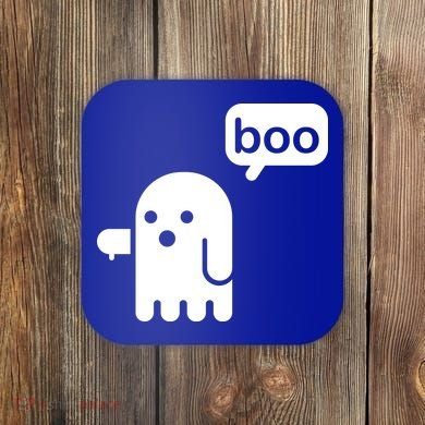 Ghost Boo Thumbs Down Coaster