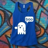 Ghost Boo Thumbs Down Women's Tank Top thumb 3