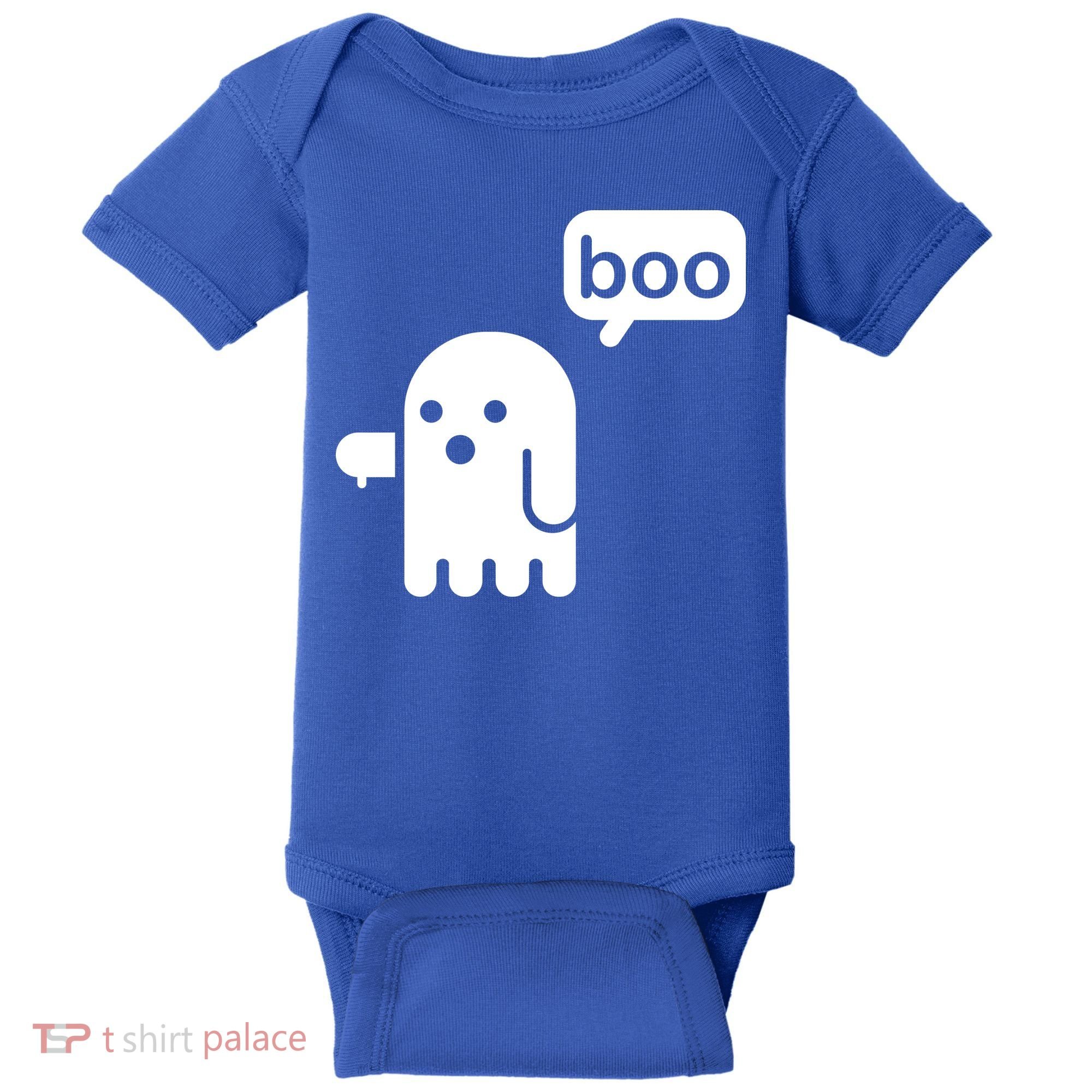Ghost Boo Thumbs Down Baby Bodysuit