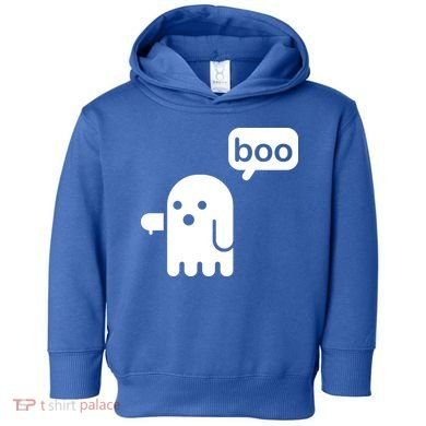 Ghost Boo Thumbs Down Toddler Hoodie