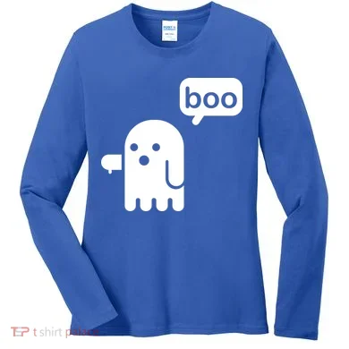 Ghost Boo Thumbs Down Women's Long Sleeve Shirt