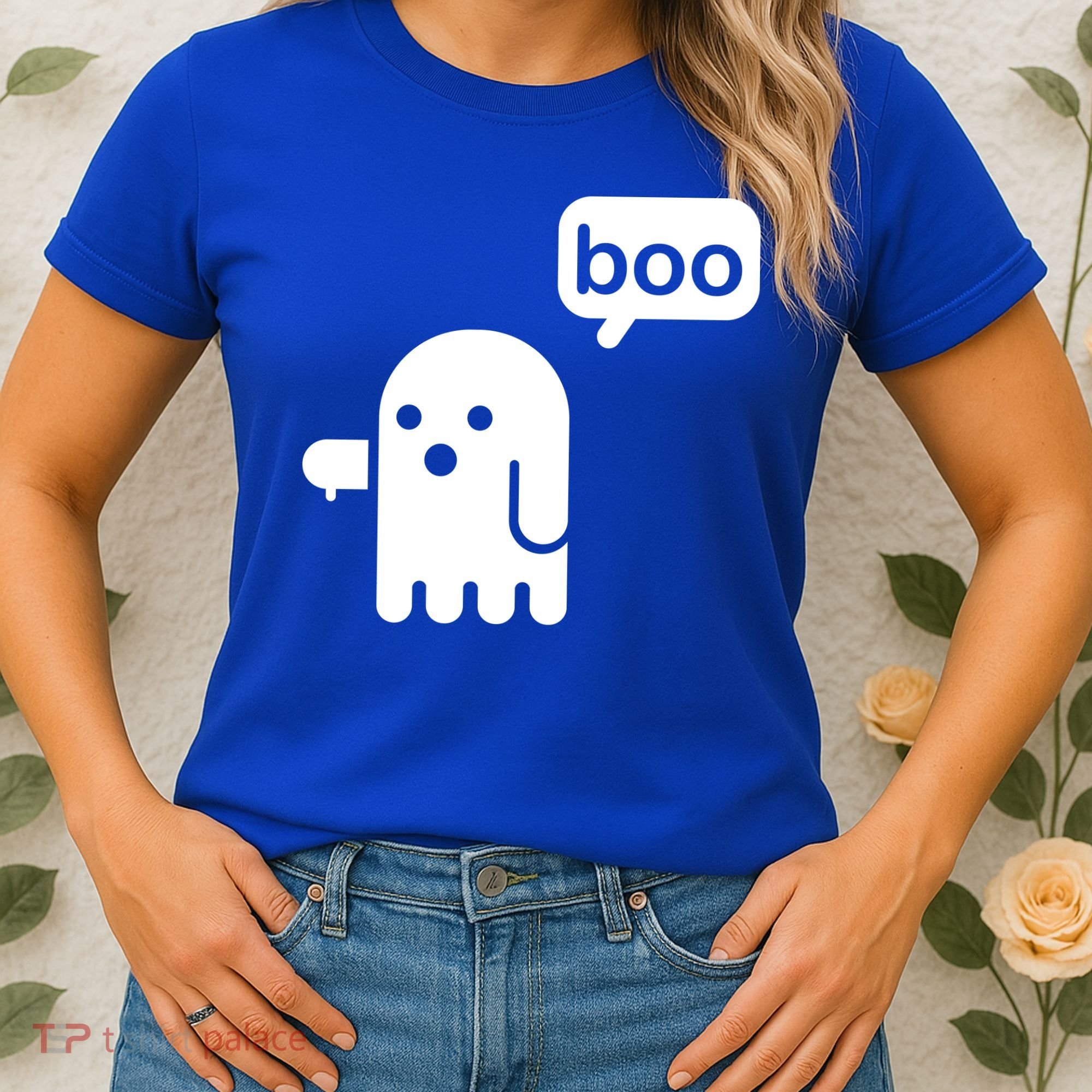 Ghost Boo Thumbs Down Women's T-Shirt
