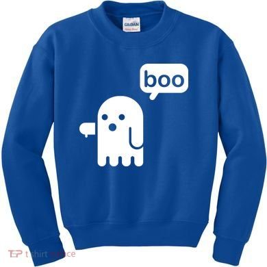 Ghost Boo Thumbs Down Kids Sweatshirt