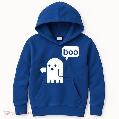 Ghost Boo Thumbs Down Kids Hoodie