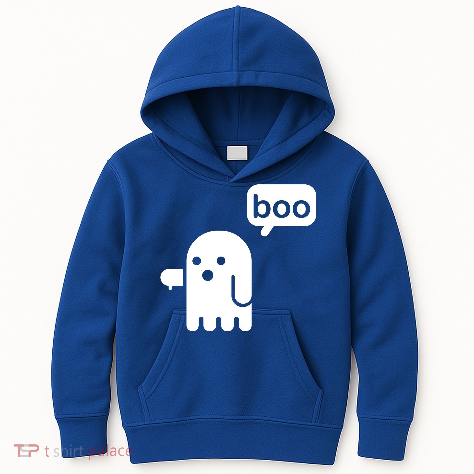 Ghost Boo Thumbs Down Kids Hoodie