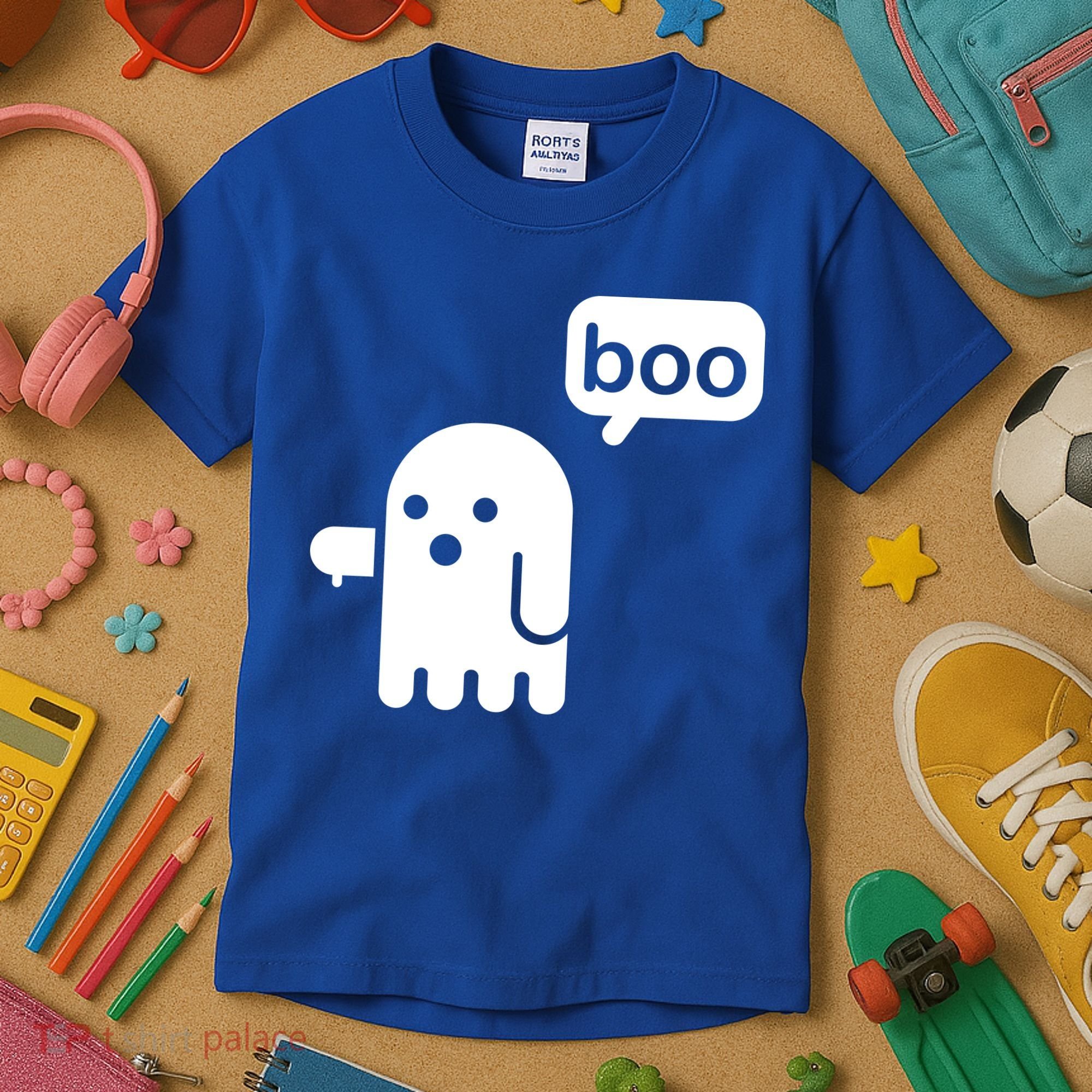 Ghost Boo Thumbs Down Kids T-Shirt