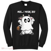 Ghost Cow Moo I Mean Bo Funny Halloween Sweatshirt thumb 0