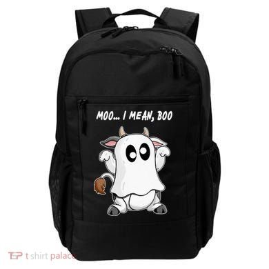 Ghost Cow Moo I Mean Bo Funny Halloween Backpack