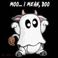 Ghost Cow Moo I Mean Bo Funny Halloween Women's Hoodie thumb 2