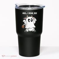Ghost Cow Moo I Mean Bo Funny Halloween Tumbler thumb 0