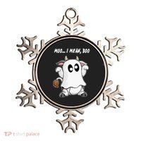 Ghost Cow Moo I Mean Bo Funny Halloween Ornament thumb 0