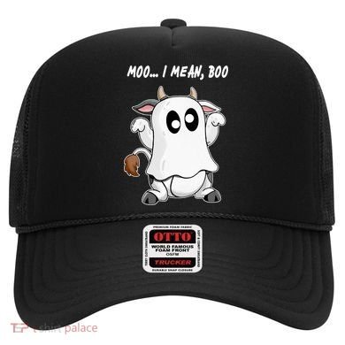 Ghost Cow Moo I Mean Bo Funny Halloween Hat