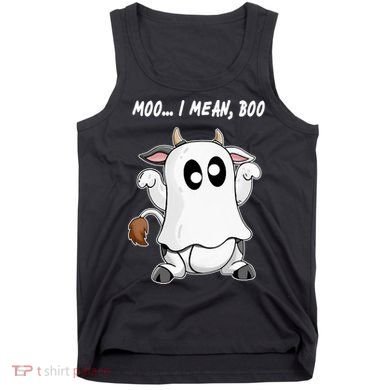 Ghost Cow Moo I Mean Bo Funny Halloween Tank Top