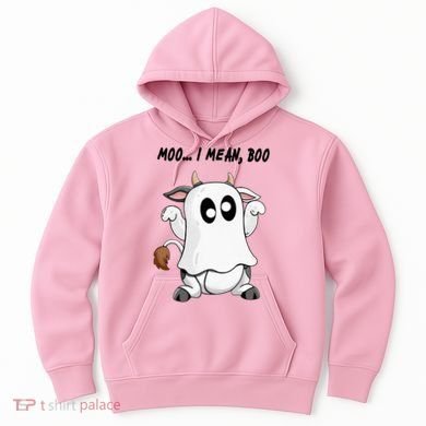 Ghost Cow Moo I Mean Bo Funny Halloween Hoodie
